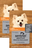 Sentinel Spectrum for Dogs 2-8 lbs, 12 Month (Orange)