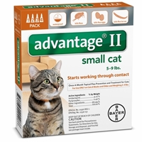 Advantage II for Cats 1-9 lbs, Orange, 4 Pack