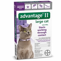 Advantage II for Cats 9-18 lbs, Purple, 6 Pack