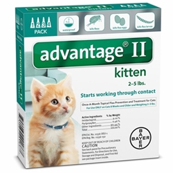 Advantage II for Kittens 1-5 lbs, 4 Pack (Turquoise)