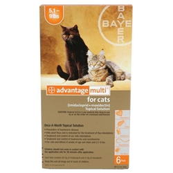 Advantage Multi For Cats and Kittens 5-9 lbs, Orange, 12 Pack