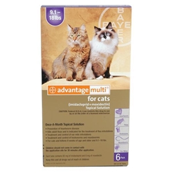 Advantage Multi For Cats and Kittens 9-18 lbs, Purple, 12 Pack