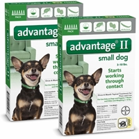 Advantage for Dogs II 1-10 lbs, Green, 12 Pack