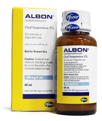 Albon 5% Oral Suspension, 2 oz