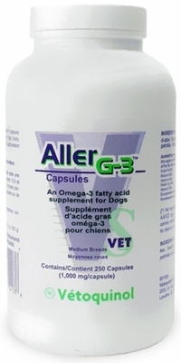 AllerG-3 Fatty Acids for Medium Dog Breeds, 250 Capsules