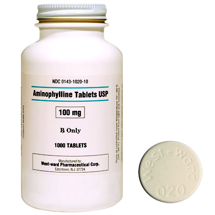 Aminophylline 100 mg, 100 Tablets