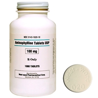 Aminophylline 100 mg, 1000 Tablets