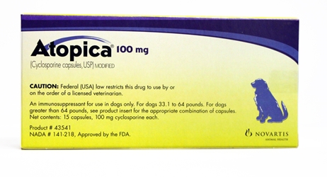 Atopica 100mg, Blue, 15 Capsules