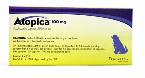 Atopica 100mg, Blue, 15 Capsules