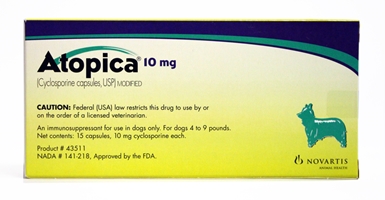 Atopica 10mg, Green, 15 Capsules