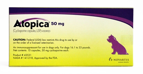 Atopica 50mg, Purple, 15 Capsules