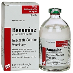 Banamine Injectable Solution, 50mg/mL, 100mL