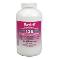 Baytril (enrofloxacin) 136 mg, 200 Taste Tablets