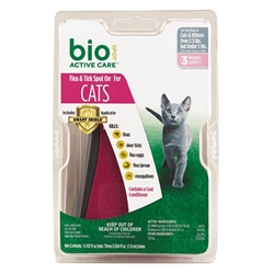 Bio Spot Spot On Flea & Tick Control for Cats and Kittens Under 5 lbs, 3 Pack