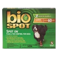 Bio Spot Spot On Flea & Tick Control for Dogs Over 60 lbs, 6 Pack