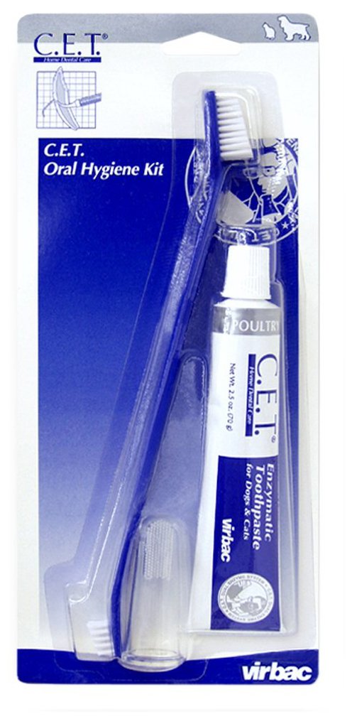 CET Dual-End Toothbrush, Fingerbrush & Enzymatic Toothpaste Oral Hygiene Kit