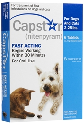 Capstar for Cats and Dogs 2-25 lbs, Blue, 6 Tablets