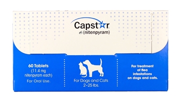 Capstar for Cats and Dogs 2-25 lbs, Blue, 60 Tablets