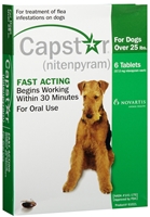 Capstar for Dogs over 25 lbs, Green, 6 Tablets