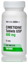 Cimetidine 400 mg, 100 Tablets