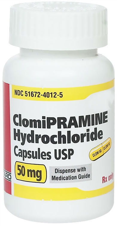 Clomipramine HCL 50 mg, 90 Capsules