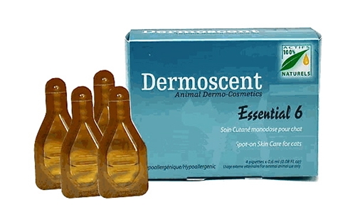 Dermoscent Essential 6 Spot-On Skin Care for Cats, 4 Tubes