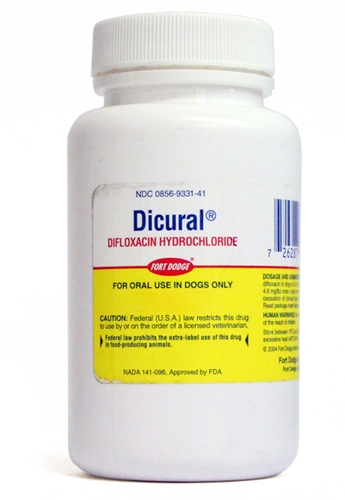 Dicural (difloxacin), 11.4 mg, One Tablet