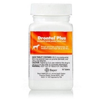 Drontal Plus Canine 26-60 lbs, 50 Tablets