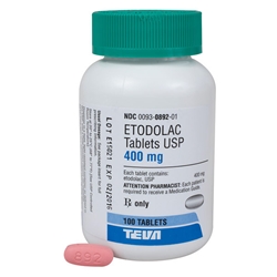 Etodolac 400 mg, 100 Tablets