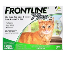 Frontline Plus for Cats, Green, 6 Pack