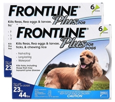 Frontline Plus for Dogs 23-44 lbs, Blue, 12 Pack