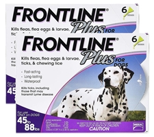 Frontline Plus for Dogs 45-88 lbs, Purple, 12 Pack