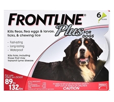 Frontline Plus for Dogs 89-132 lbs, Red, 6 Pack