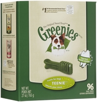 Greenies Tub Treat Pack Teenie, 27 oz (96 Treats)