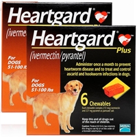 Heartgard Plus for Dogs, 51-100 lbs, Brown, 12 Chewables