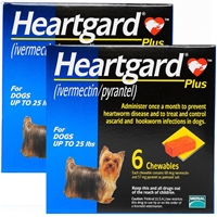 Heartgard Plus for Dogs, up to 25 lbs, Blue, 12 Chewables
