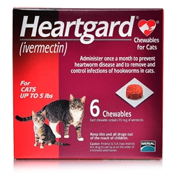 Heartgard for Cats 1-5 lbs, Red, 6 Chewables