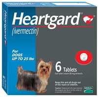 Heartgard for Dogs up to 25 lbs, Blue, 6 Chewables