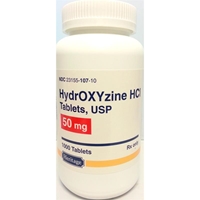 Hydroxyzine HCl 50 mg, 100 Tablets