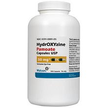 Hydroxyzine Pamoate 50 mg, 500 Capsules