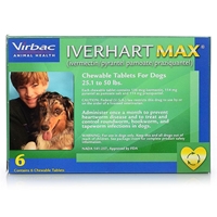 Iverhart Max for Dogs 25-50 lbs, Green, 6 Pack
