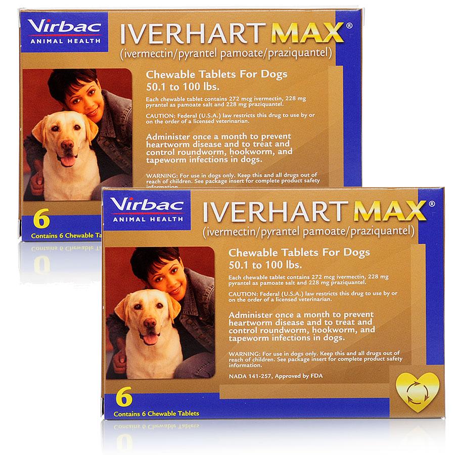 Iverhart Max for Dogs 51-100 lbs, Brown, 12 Pack