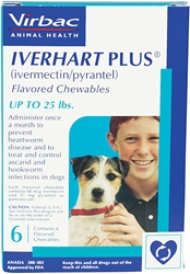 Iverhart Plus for Dogs 1-25 lbs, Blue, 6 Pack