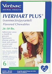 Iverhart Plus for Dogs 26-50 lbs, Green, 6 Pack