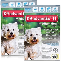 K9 Advantix II for Dogs 11-20 lbs, Teal, 12 Pack