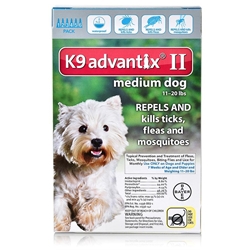 K9 Advantix II for Dogs 11-20 lbs, Teal, 6 Pack