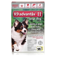 K9 Advantix II for Dogs 21-55 lbs, Red, 6 Pack