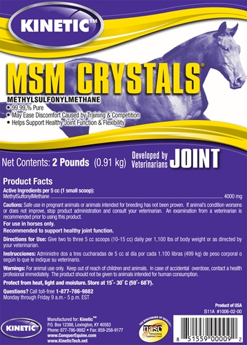 MSM Pure Crystals, 2 lbs