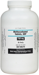 Methocarbamol 750 mg, 500 Tablets