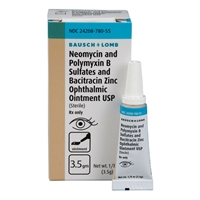 Neomycin, Polymyxin B, Bacitracin Ophthalmic Ointment, 1/8 oz
